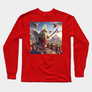 Cockatiel calopsitte warrior  guerrier Long Sleeve T-Shirt